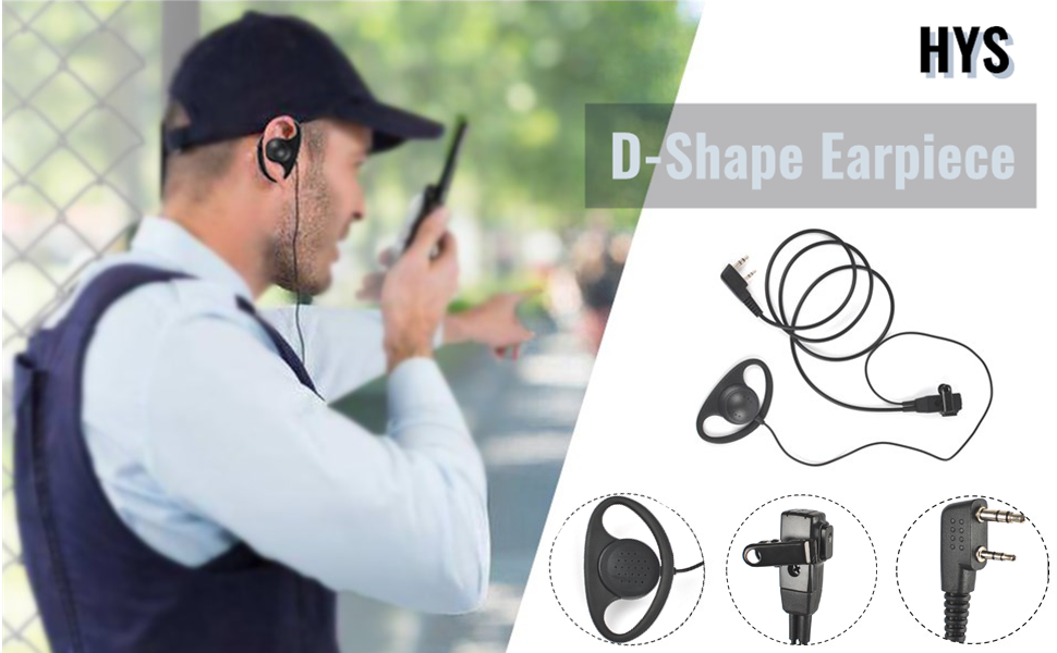 G-Shape Two Way Radio Earpiece Police Security Radio Headset