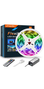 Phopollo led strip light 5m with remote