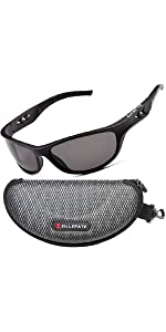 ZILLERATE Polarised Sports Sunglasses, Black