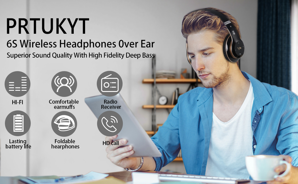 6S Wireless Headphones Over Ear