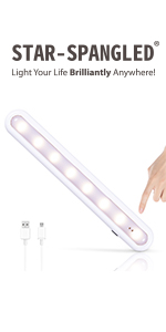 Rechargeable Under Cabinet Light, Touch Light, Stick on Lights, Cupboard Light, Wardrobe Light, Wall