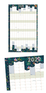 Boxclever Press 2022 Wall Planner Portrait Layout