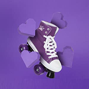 kingdom gb hipe canvas roller skates purple