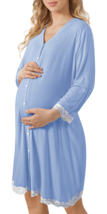 women pregnant pajama dress