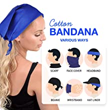 bandanas gift accessory woman present fashion cotton plain bandanna girl headband head scarf kids