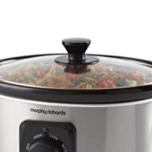 Morphy Richards 460017 3.5 Litre Ceramic Pot Slow Cooker, One-Pot Solution