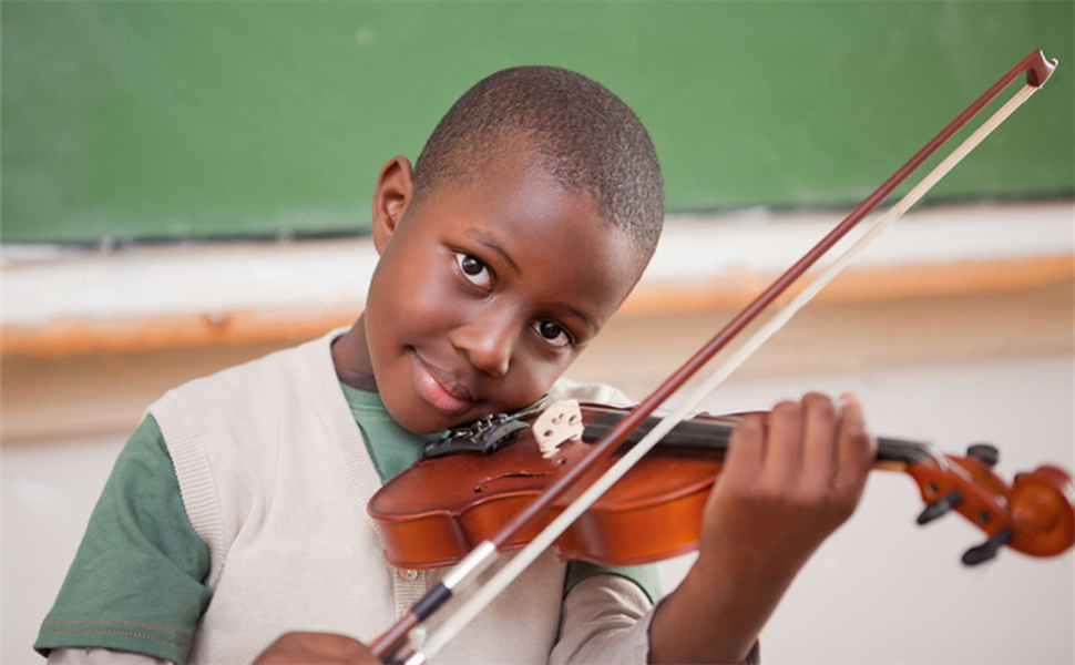 playing the violin