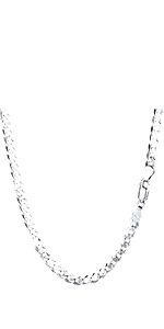 Mens Silver Curb Chain