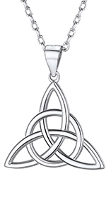 Silver Celtic Necklace Triquetra Necklace