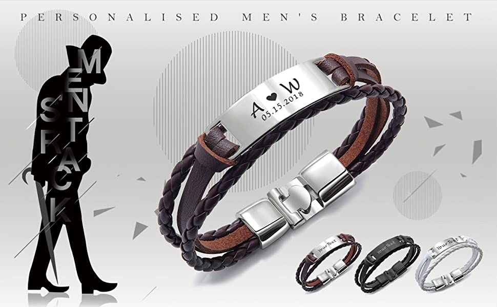 personalisedmens bracelet