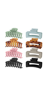 8 Pcs Big Hair Claw Clips