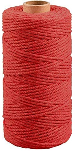 Red Macrame Cotton Rope Cord 3MM