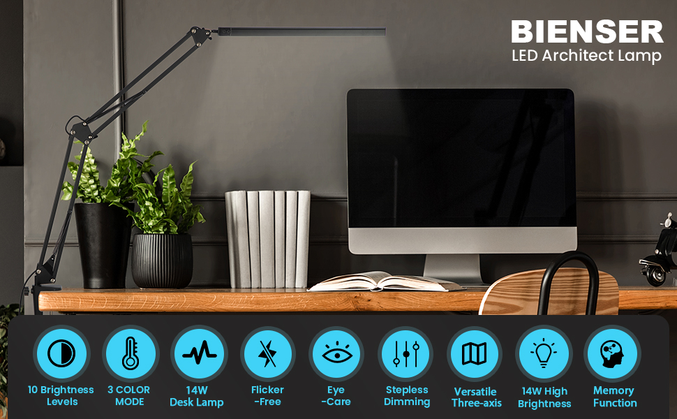 LED Desk Lamp with Clamp