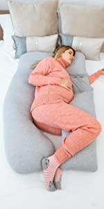 pregnancy pillow maternity body sleep trimester bed align spine rest baby feed support comfort bump