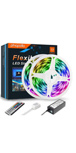 Phopollo led strip light 10m with remote