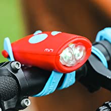 hornit mini blue red kids bike light bell scooter accessory accessories