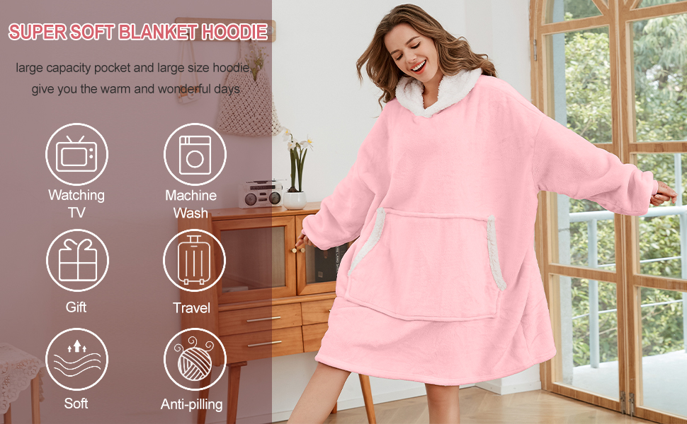 super soft blanket hoodie