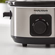 Morphy Richards 460017 3.5 Litre Ceramic Pot Slow Cooker, One-Pot Solution