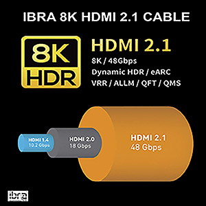 2.1 hdmi cable;8k ultra hd lead;high speed hdmi;48gbps cable