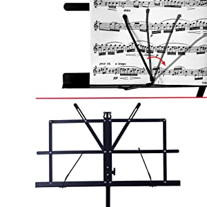 muisc stand with rotable page clipper