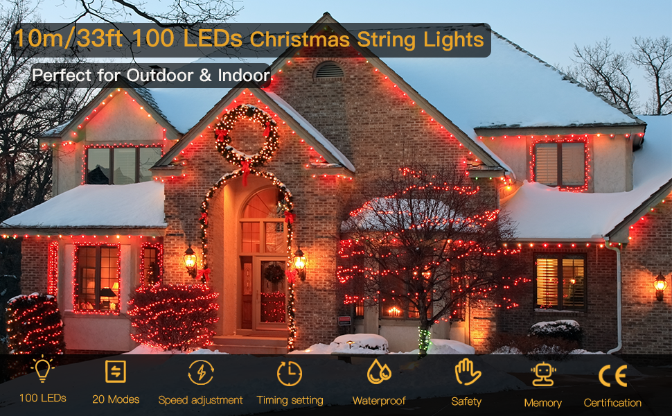 christmas lights 10m xmas lights outdoor fairy lights colour changing string lights