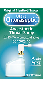 Ultra Chloraseptic Anaesthetic Sore Throat Spray - Original Menthol Flavour