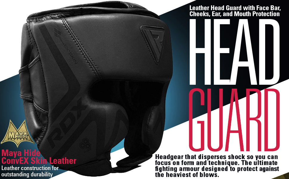 Headguard For Boxing Training, Grappling, MMA, Muay Thai, Kickboxing, Face, Cheeks & Ear Protection