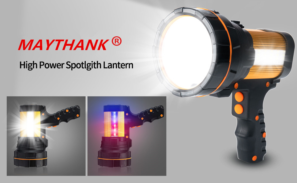 MAYTHANKled torch light super bright rechargeable flashlight powerful spotlight