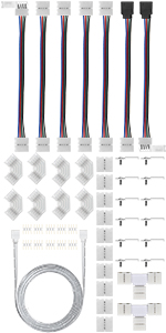 10mm 4 Pin RGB LED Light Strip Connector Kit