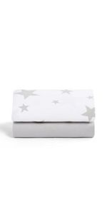 snuz crib fitted sheet stars