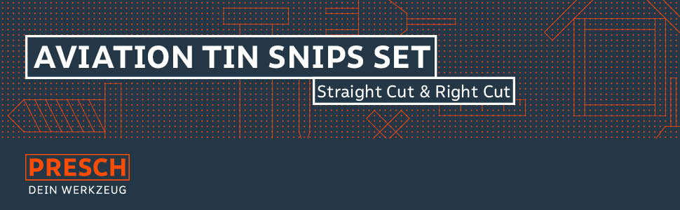Tin snips Set straight and right cut