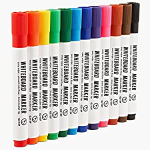 12 coloured whiteboard pens