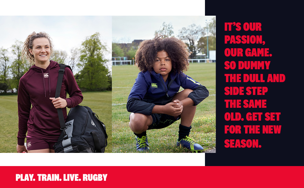 Female and child wearing Canterbury gear on a pitch