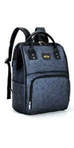 Navy blue laptop lunch backpack