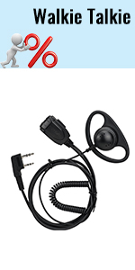 D shape low impedance and clear sound walkie-talkie earpiece with coil design 