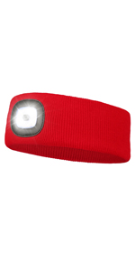 led headband with light torch stretchy sport band