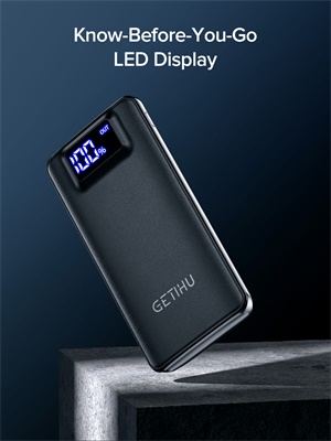 GETIHU 10000mAh LED display power bank