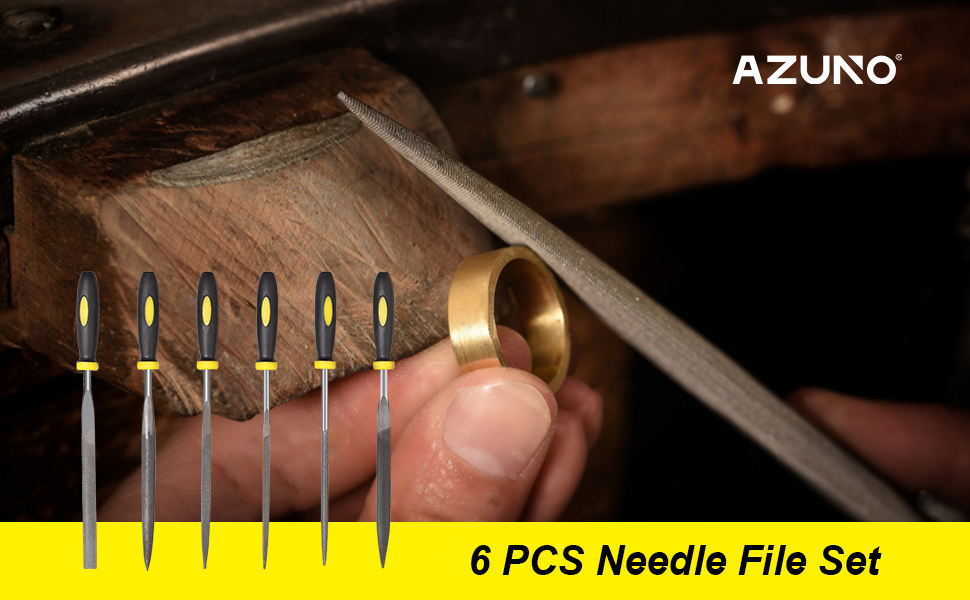AZUNO 6 PCS Needle File set