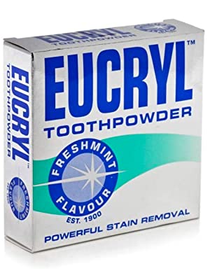 Eucryl, Toothpowder, Tooth stain remover, teeth whitening, teeth whitening powder; teeth whitener;